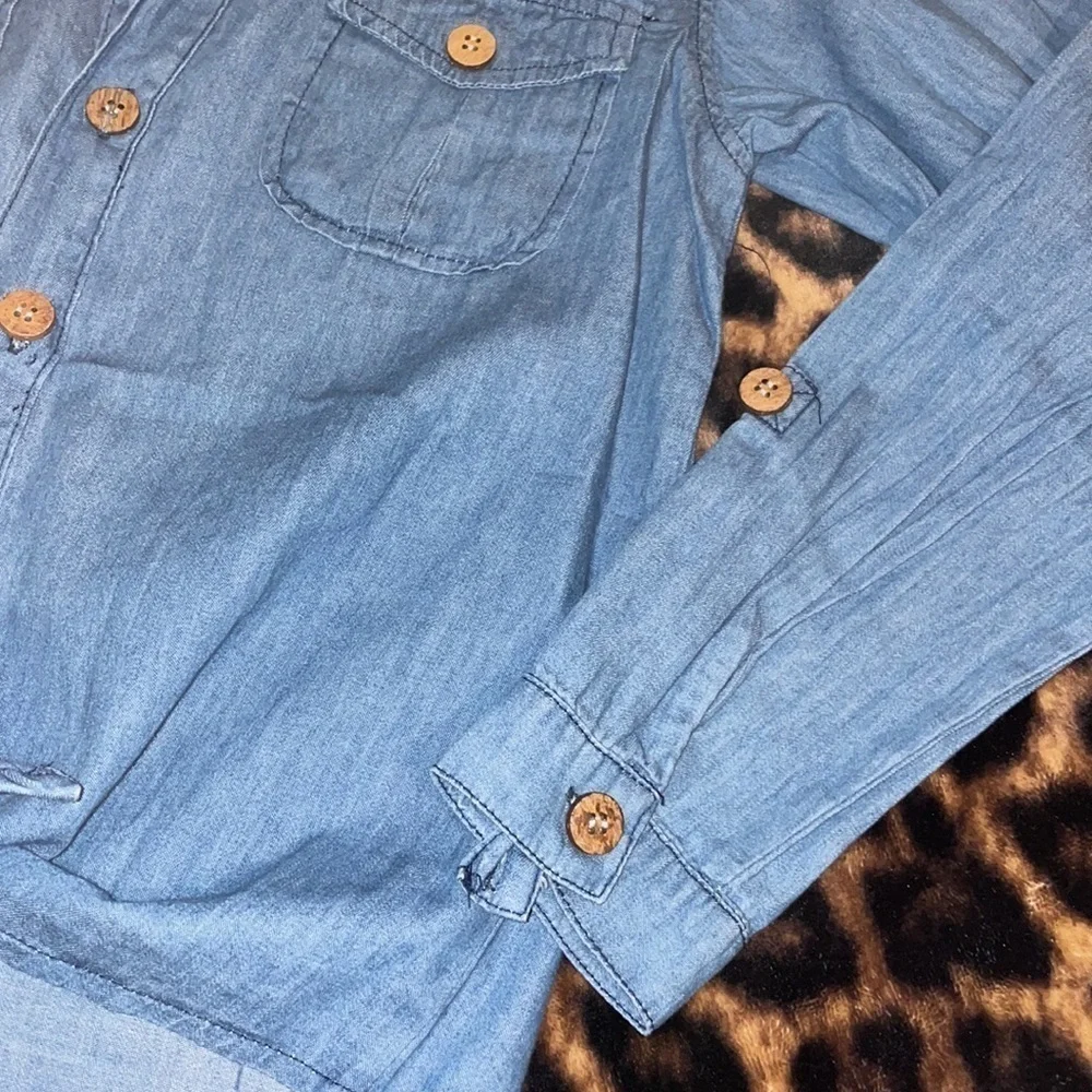 Denim Button Down Girls shirt
